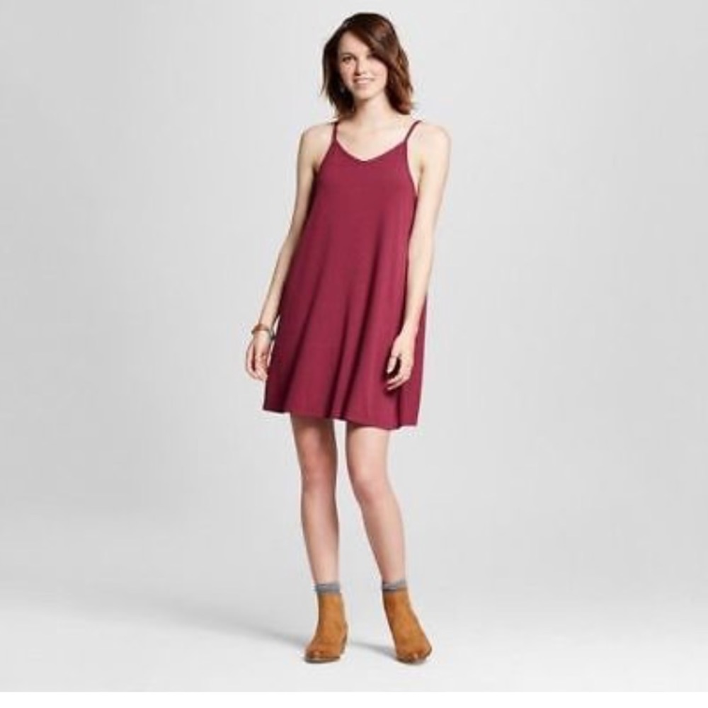 Cross back tank dress